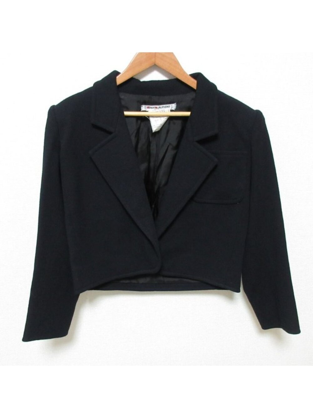 Saint Laurent Rive Gauche Vintage Short Length Jacket Black